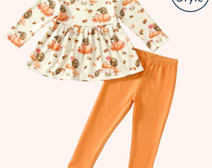 Girls Pete + Lucy Hedgehog Hollow Pant Set