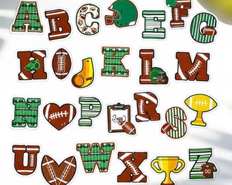 Football Team Letter Embroidered Patch, A-Z Iron-On Sew-On Badge, Sports Bag Decor, DIY Clothing, Uniform Repair, Alphabet Applique