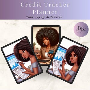 Planificador de seguimiento de crédito / Derechos PLR MRR / Seguimiento de puntajes, liquidación de deudas y creación de riqueza + ¡Bonificación incluida!