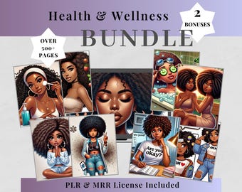 Ultimate Wellness Planner Bundle | Self-Care, Fitness, Mental Health, Nutrition | Digital PLR