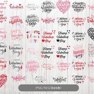 Happy Valentines Day Svg PNG Bundle, Happy Valentines Day Cake Topper Svg, Cake Topper Svg, Valentine, Valentines, Png, Cricut,Silhouette