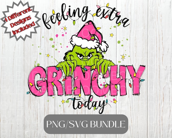 Feeling Extra Grinchy Today Bundle Svg, Grinch Svg, Retro Christmas Svg, Grinch Png, Retro Christmas Shirt Svg, Instant Download