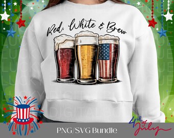 Red White and Blue SVG, Fourth Of July Beer Svg, Beer Lovers July 4th Graphic, Independence Day Shirt svg, Patriotic Beer svg Design