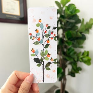 Blossoming Branch Bookmark | Watercolor Floral Design | Double-Sided Print | Nature-Inspired Gift for Readers and Book Lovers&quot;