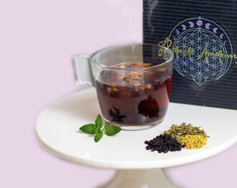 Immune Boosting Elderberry, Elderflower and Mullein Leaf Tea in Chlorine-free Manila Tea Filters (16 bags)