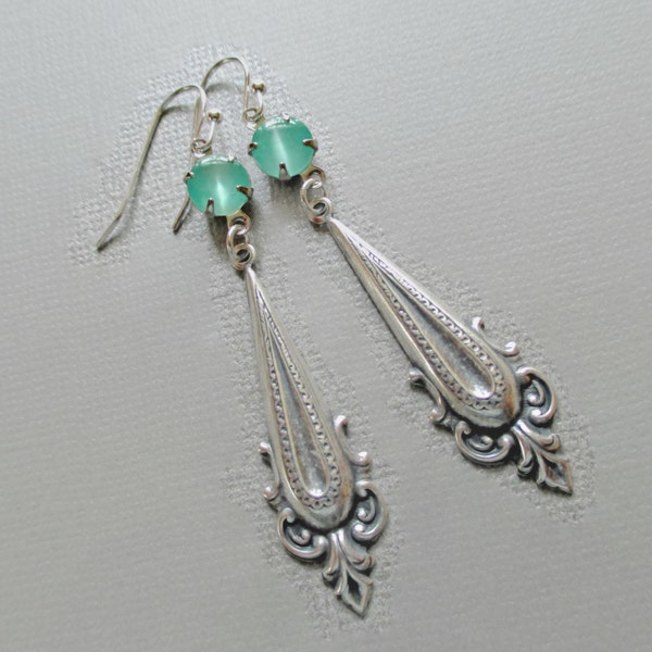 Silver Earrings - Summer Earrings - Long Dangle Earrings - Art Nouveau - BEDFORD Silver