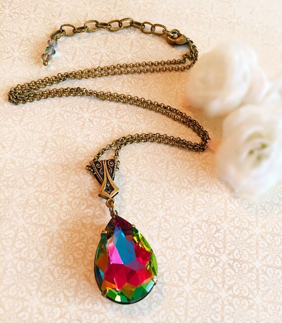 Rainbow Crystal Necklace Pendant Gift For Her - Crystal Pendants For Jewelry Making Rainbow Crystal Necklace Pendant Gift For Her - Crystal Pendants For Jewelry Making