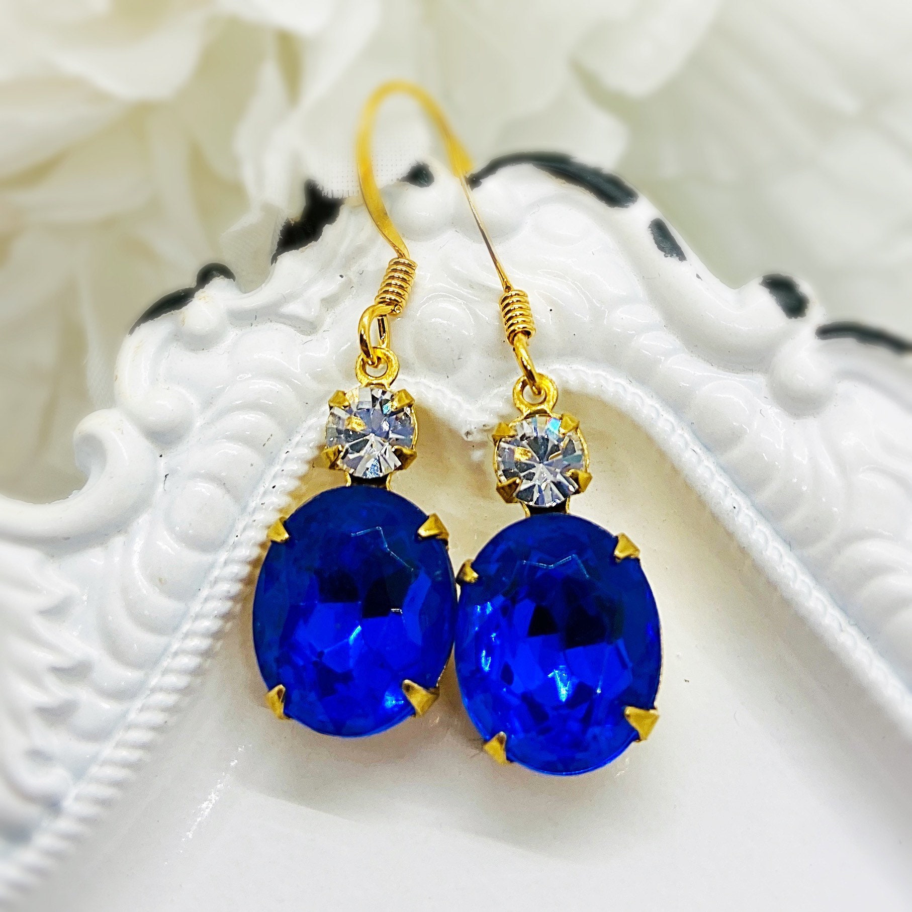 boho earrings for bridesmaids mothers day gift for sister wedding jewelry blue best sellers 2022 blue earrings dangle floral earrings