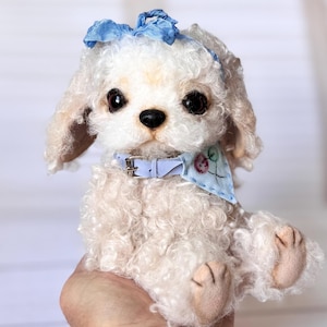 Cute puppy maltipoo, Poodle toy, handmade poodle, realistic plush dog, collectible toy, plush pet, realistic plush dog, soft puppy, Teddy dog