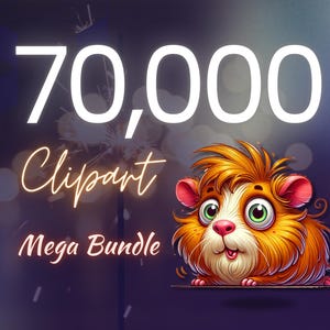 Oferta de paquete de 70 000 imágenes prediseñadas, acceso ilimitado de por vida, uso comercial, descarga instantánea, grandes ahorros, arte gráfico, archivo digital imprimible