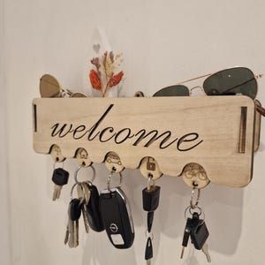 Key Holder Snap, descarga digital, corte láser, DXF,SVG,XCS