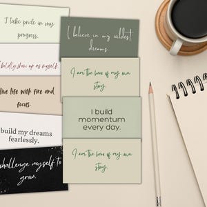 100 cartes d'affirmation en gras | Inspiration imprimable au format de poche | Téléchargement numérique | Confiance en soi, cartes de motivation, affirmation positive