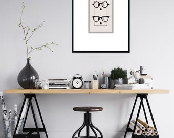 Nerdy Power Outlet Print: Minimalist Abstract Art (Digital Download)