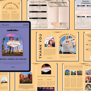 Las Vegas Travel Guide Template - Printable Vacation Guide - Las Vegas Trip Planner - Vacation Itinerary Guide | Las Vegas Guide | USA Trip