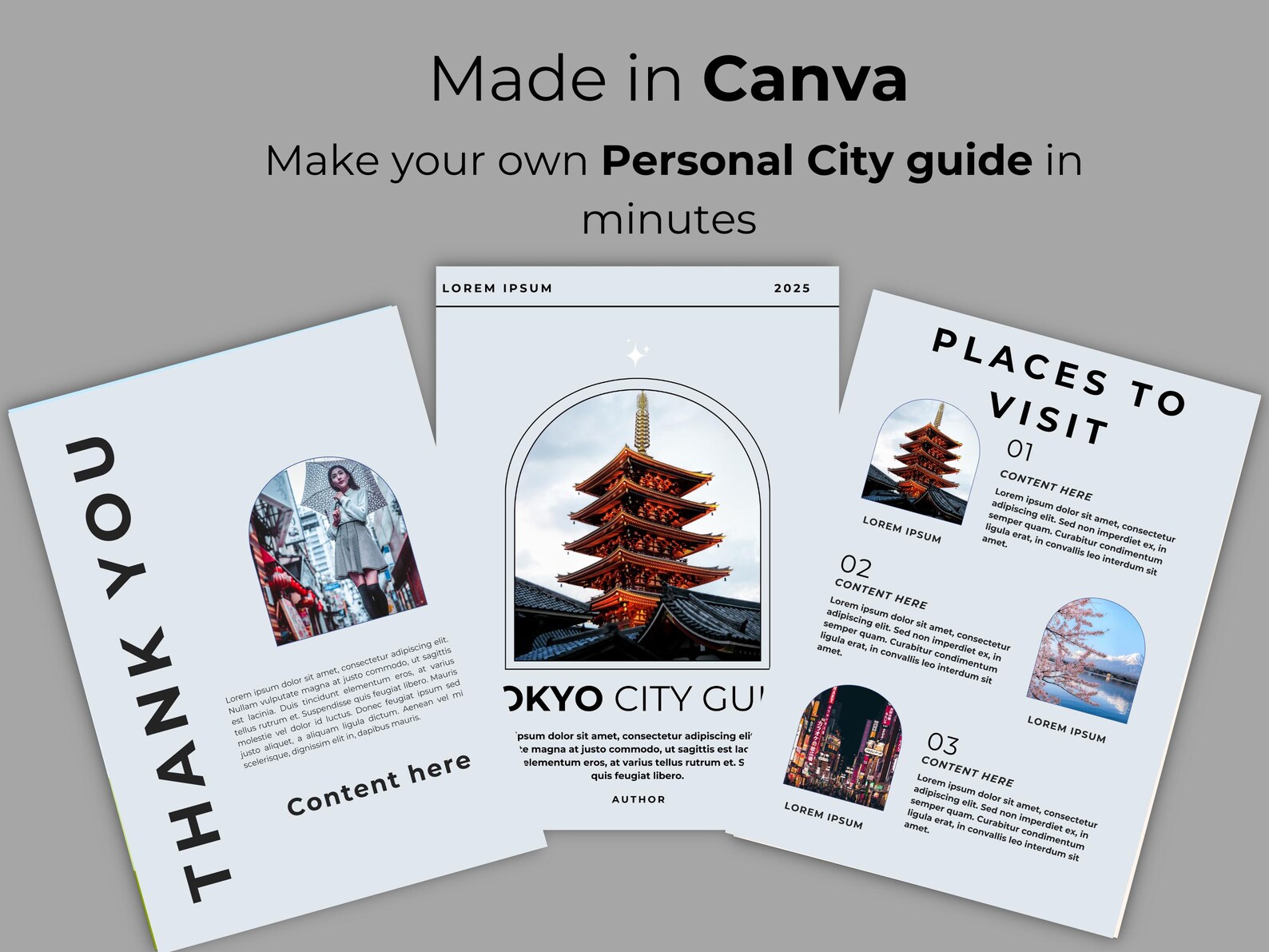 Tokyo City Guide: Itinerary &amp; Travel Tips - Canva Template - Etsy