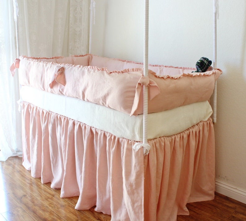 SIMPLE..baby crib skirt Etsy