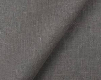 medium weight linen...DARK GREY...1 yard of soften 100% euro linen