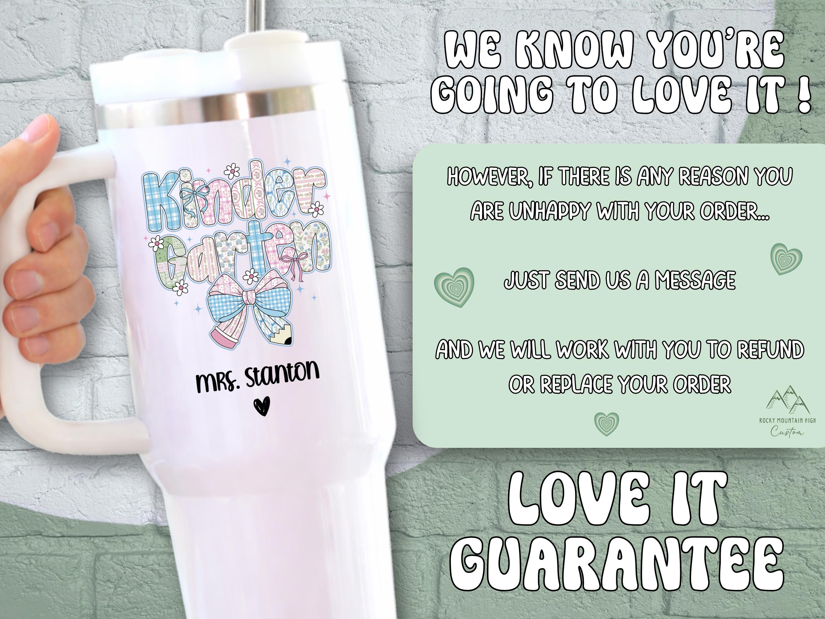 End of Year Teacher Gift Personalized Tumbler, Kindergarten Teacher ...