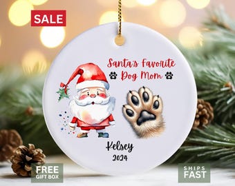 Dog Mom Ornament - Personalized Dog Lover Gift - Christmas Gift for Dog Mom - Custom Keepsake