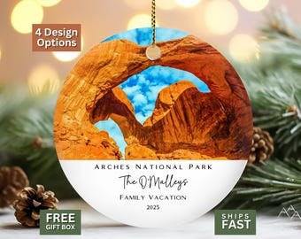 Arches National Park Ornament, Personalized Arches Keepsake, Family Vacation Gift 2025, Nature Lover Gift, Arches Souvenier