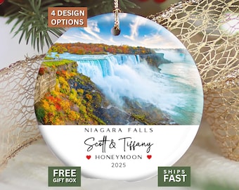 Niagara Falls Ornament – Scenic Waterfall Souvenir – Personalized Engagement or Honeymoon Keepsake Gift, Personalized Gift for Family