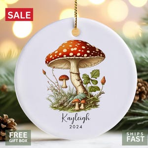 Custom Mushroom Ornament - Unique Nature-Inspired Christmas Decoration - Forest Mushroom Gift