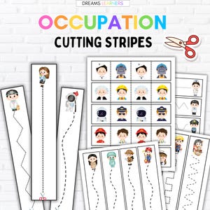 Community Helpers Cutting Practice: Pre-K Scissor Skills (PDF)