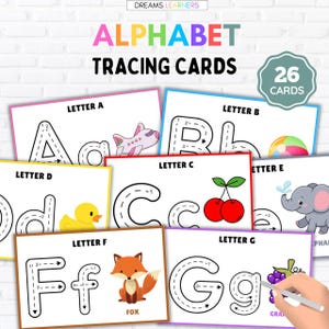 ABC Practice & Tracing Cards | Uppercase And Lowercase Alphabet Printables | Preschool Worksheets | PreK And Kindergarten Letter Tracing