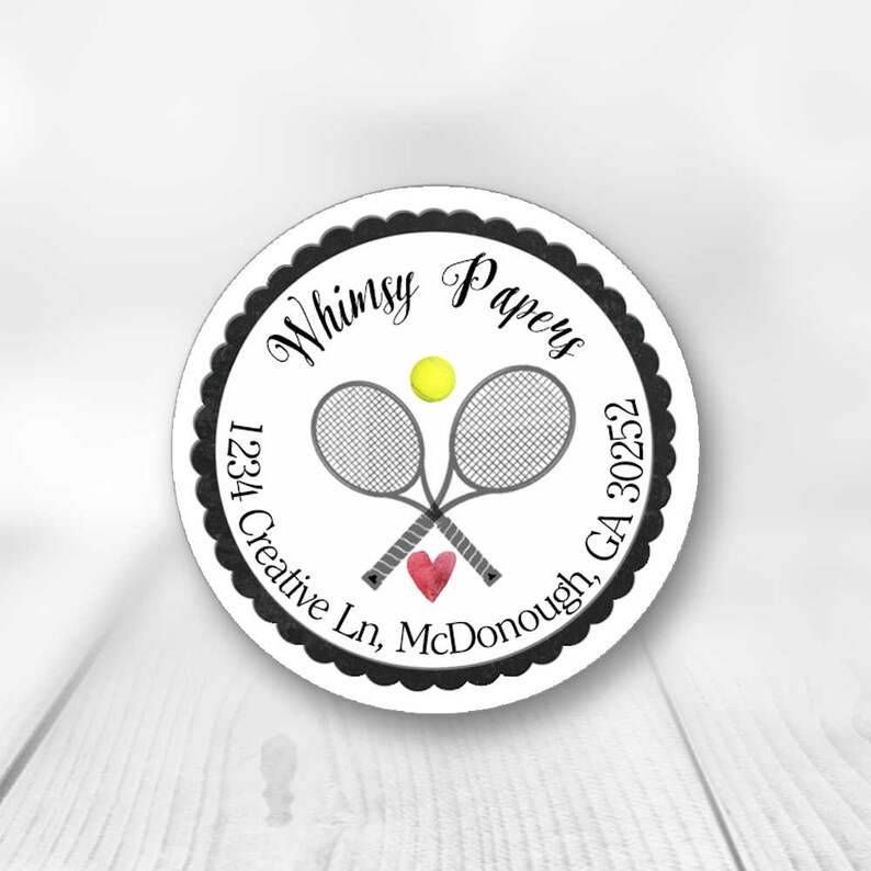 Tennis Racket Ball Address Labels Tennis Love Address Etsy