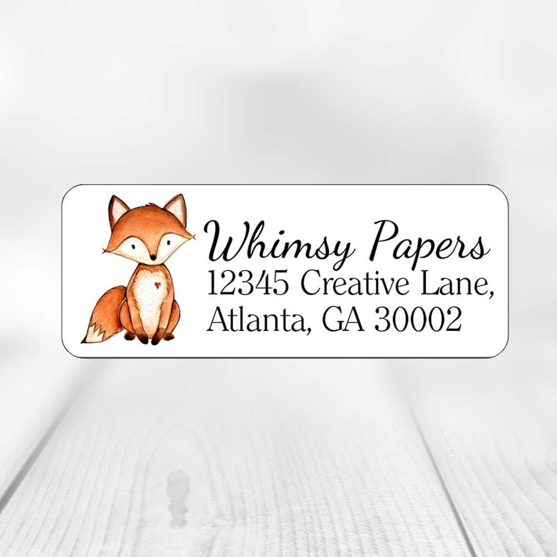 Return Address Labels Woodland Fox Stickers Choice of sizes Etsy