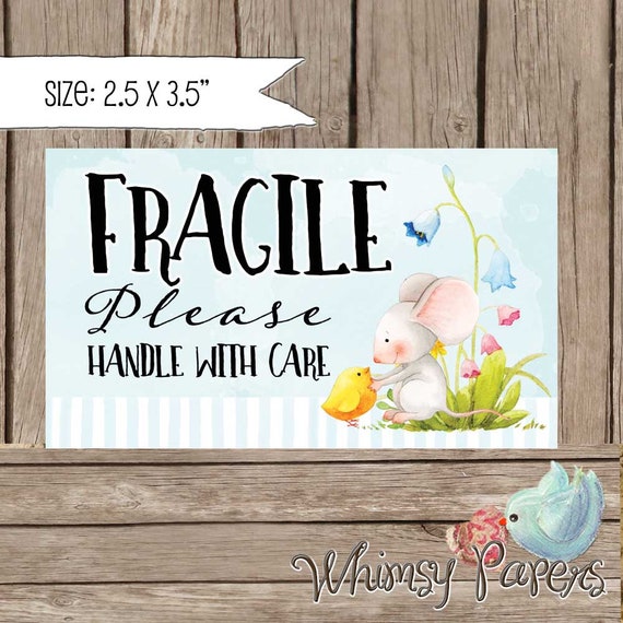 Fragile Stickers Cute Handle With Care Labels Etsy
