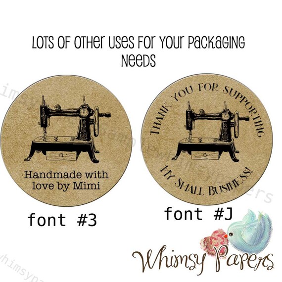Sewing Machine Address Stickers Kraft Labels Sewing Shop ...