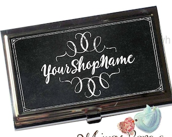 Chalkboard Business Card Holder - Personalized FREE!