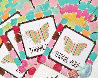 Thank You Stickers, Butterfly Stickers, Etsy Shop Stickers