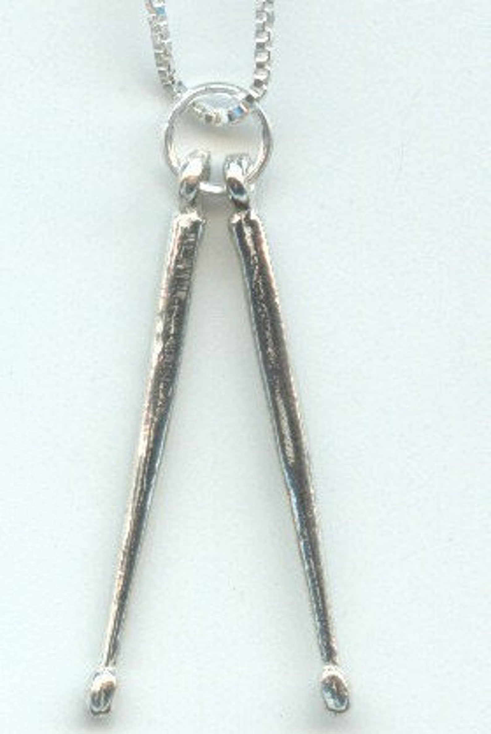 Sterling Silver Drumstick Necklace 925 DrumSticks Pendant and Etsy