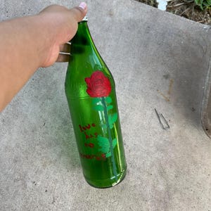 Hand Painted glass bottles