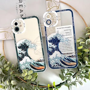 Custodia per iPhone "Onda di Kanagawa", cover per telefono giapponese, vita di Hokusai