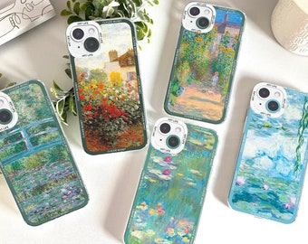 Claude Monet Art Prints Painting Phone Case, Vintage oil Paintings Gift Abstract iPhone Case, For iPhone & Samsung S24-S21 S20 Ultra Plus