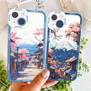 Japanese Mountain iPhone Case: Boho Autumn Landscape