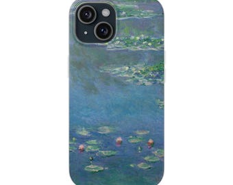 Claude Monet Water Lilies Phone Case, Vintage Oil Painting iPhone Samsung Cover