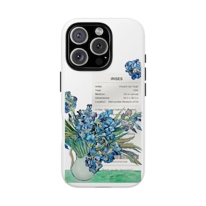 Van Gogh Art Vintage Oil Print Aesthetic iPhone Case, Floral Flower Unique Art Cell Phone Case, Boho Retro oil Painting Phone Cover