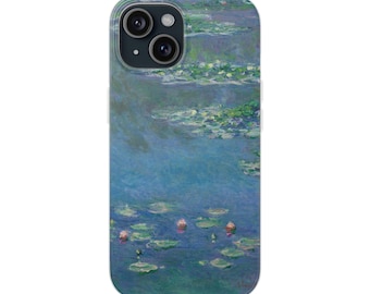 Claude Monet Water Lilies Phone Case, Vintage Oil Painting iPhone Samsung Cover