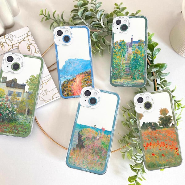 クロード・モネのアートiPhoneケース：ヴィンテージフローラルペインティング