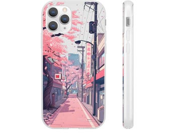 Kirschblüte Anime Street Handyhülle