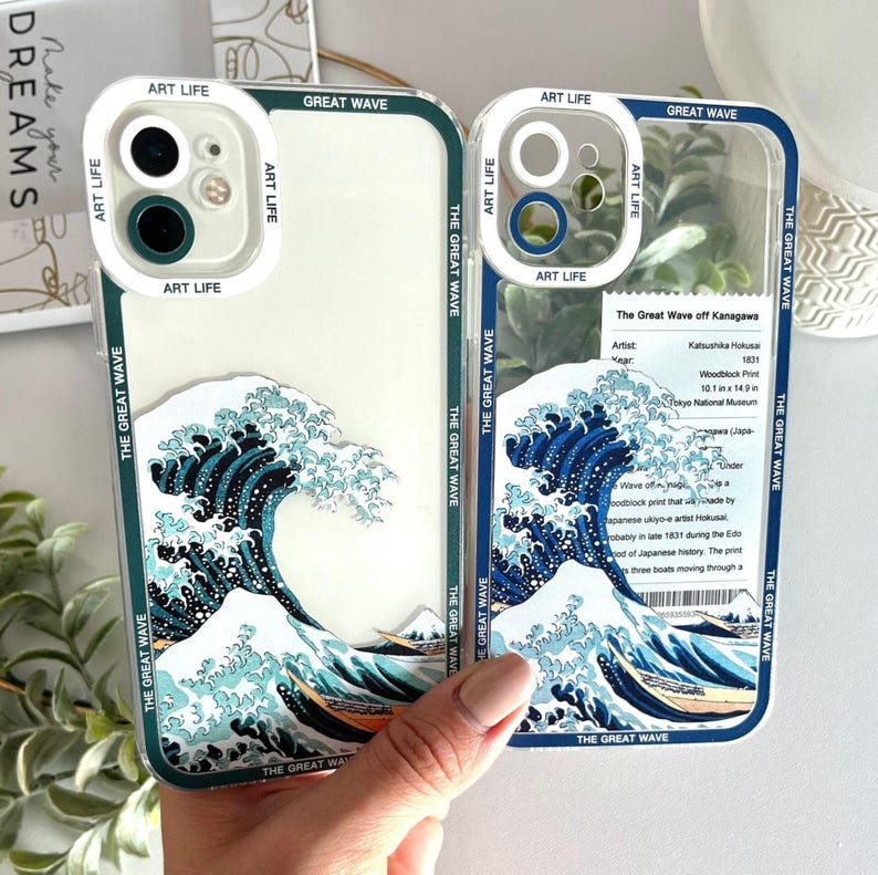 Hokusai Wave Phone Case, Japanese Art Cover - Etsy
