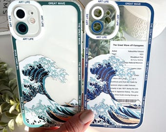Hokusai Wave Handyhülle, japanische Kunst Cover