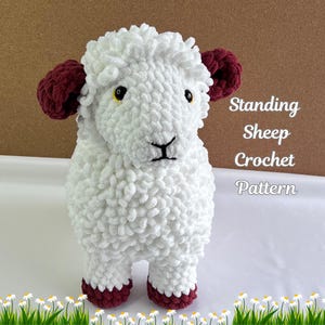 Sheep crochet pattern / Amigurumi tutorial stuffed farm animals/ Low Sew Plush sheep amigurumi pattern/ English pattern amigurumi pdf /Sheep