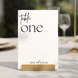 Minimalist Wedding Table Number Template, Modern Table Numbers, Chic Wedding Reception Decor, Customizable Digital Download  - MELBOURNE