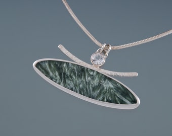 Seraphanite and White Topaz