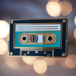 Cassette Tape Enamel Pin | Music Enamel Pin | 80&#39;s Enamel Pin | Radio Enamel Pin | Stereo Enamel Pin | Boom Box Enamel Pin | Audio Cassette